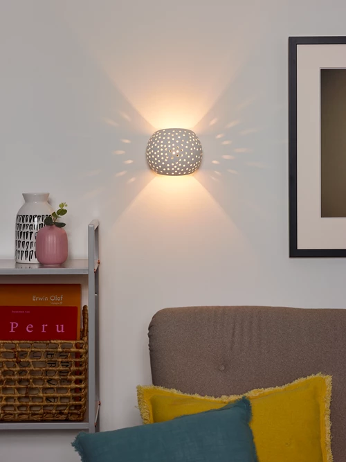 Lucide GIPSY - Applique murale - 1xG9 - Blanc - ambiance 1